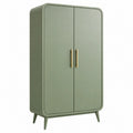 Armadio guardaroba 90 x 45 x 180 cm in legno ingegnerizzato verde salvia - due ante stile moderno